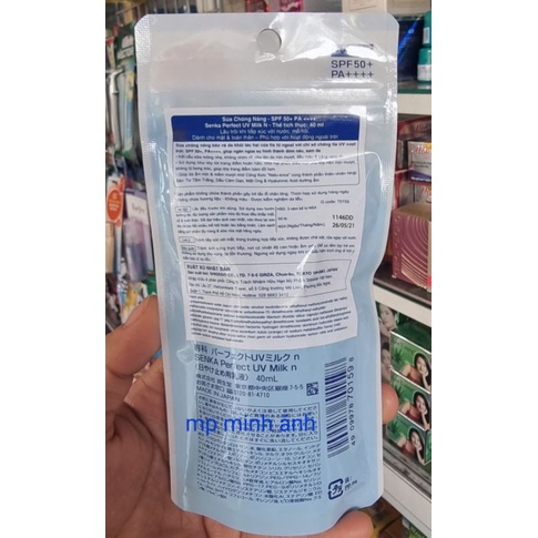 chống nắng senka SPF50+PA++++ SENKA perfect UV MIK N (chuẩn cty ) 40ml