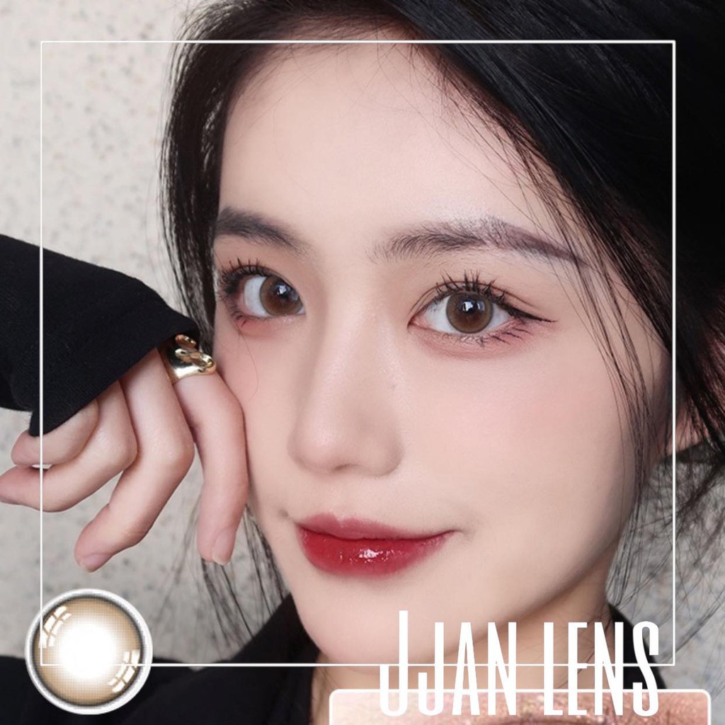 [HÌNH THẬT CÓ ĐỘ] Mẫu lens nâu viền đen trong trẻo10 - Kính áp tròng Nội địa trung (HOT)