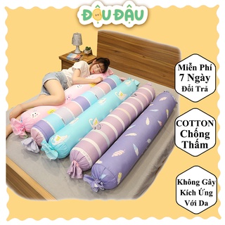 Vỏ gối ôm, vỏ gối chống thấm, chất liệu cotton Đậu Đậu