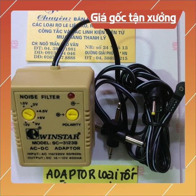 . Bộ đổi nguồn Winstar 110 v/220 v ra từ 1.5 v&gt;12 vDc .