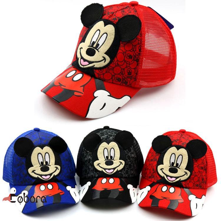 ♕Bobora✨Mũ che nắng hoạt hình trẻ em Mickey Casual