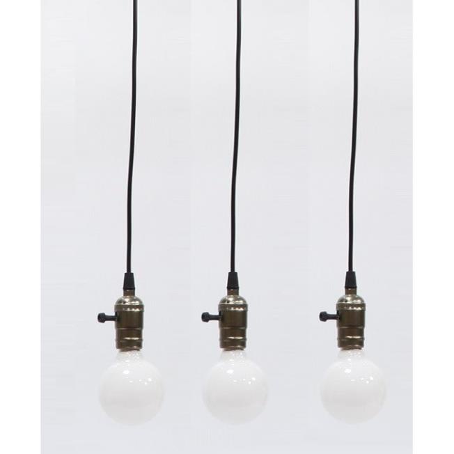 Bộ 3 đèn thả cổ điển Vintage bóng tròn trang trí G80 7W