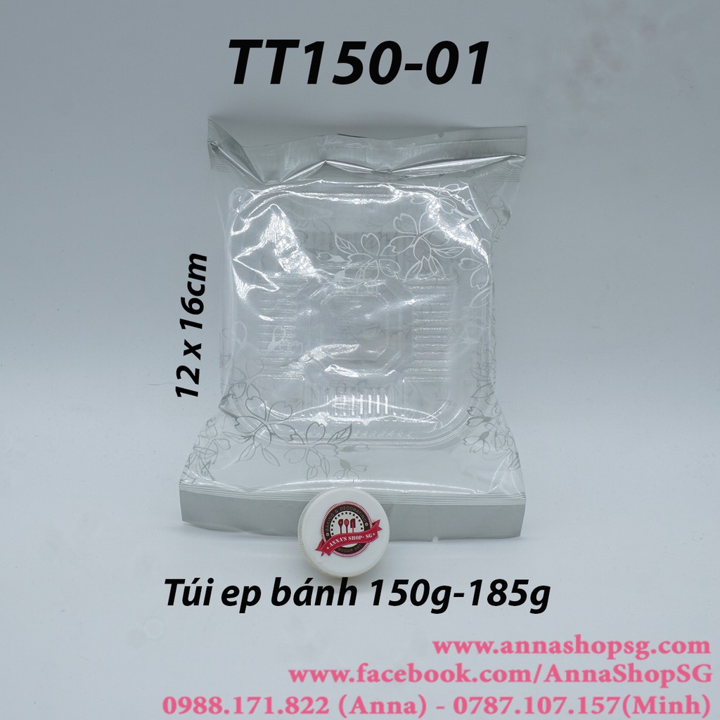 TT150-01 TÚI ÉP ĐỰNG BÁNH 150g-&gt;185g BẠC (100c)