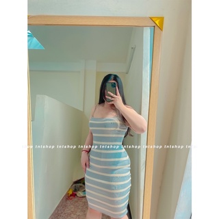ĐẦM LEN BODY 2 DÂY SỌC [ TNT SHOP BIGSIZE 60KG 90KG ]