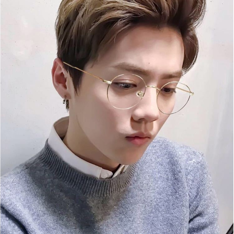 Trendy Vintage Round Frame Clear Lens Women Men Computer Glasses | BigBuy360 - bigbuy360.vn