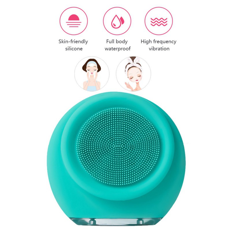 Máy Rửa Mát Xa Mặt Rung Bằng Điện Bằng Silicon | BigBuy360 - bigbuy360.vn