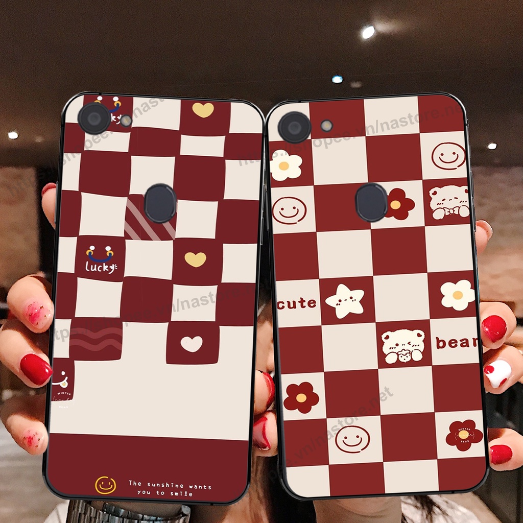 Ốp lưng Oppo F5 / F5 Youth / F7 / F7 Youth trái tim hình gấu cute cá tính, giá rẻ, cực bền