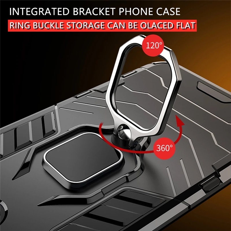 Ốp Điện Thoại Kiểu Giáp Iron Man Kèm Giá Đỡ Nhẫn Từ Tính Cho Xiaomi Mi 8 8 Pro 8 Se 8 Lite 5x 6x Mi A2 Lite A1 A2