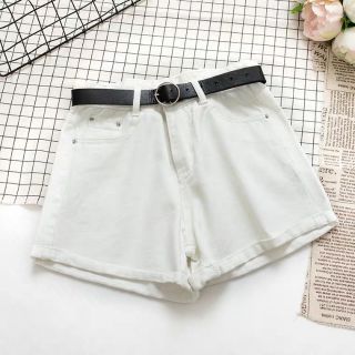 Quần short bò mềm kèm thắt lưng