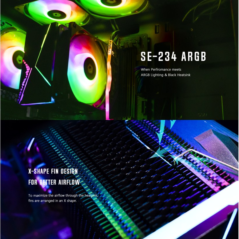 Tản nhiệt khí CPU ID-Cooling SE-234-ARGB