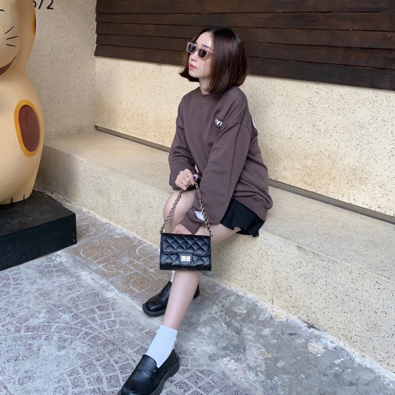 Túi đeo chéo nữ ô trám thời trang khoá xoay Trendy Bibi