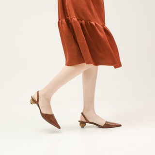 Elán Shoes - Vintage Slingback Heels (Giày cao gót mũi nhọn đế óc chó) - ELCGOC181220