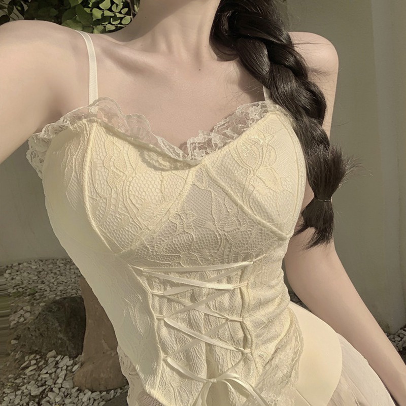 Áo Hai Dây Thiết Kế Không Đồng Đều Quyến Rũ Cho Nữ