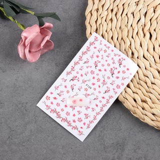 Sticker dán móng nail hoa đào Tết