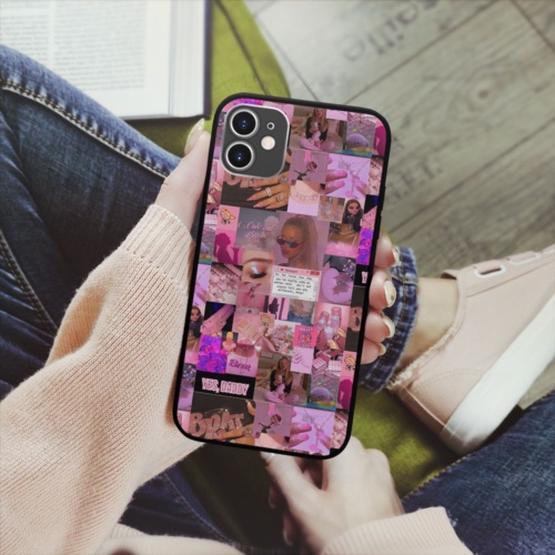 Ốp lưng iphone hình lovely pink girls collage art kinetic art chống sốc cứng  cho các dòng SAMSUNG PAP20210896