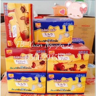 [ 1 Hộp ] Bánh Bắp Vị Socola / Vị Sữa 200g - TÂN HUÊ VIÊN