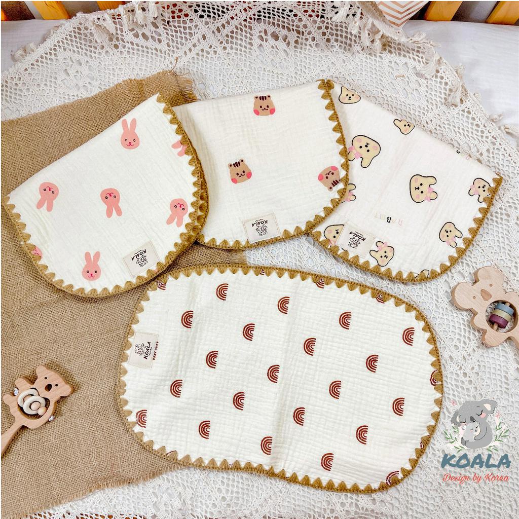 Gối xô lót đầu Koala cho bé sơ sinh làm từ vải muslin cao cấp 10 lớp, mềm mại, êm ái cho bé ngủ ngon