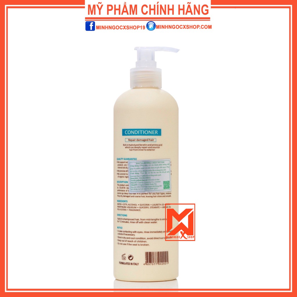 COLATIN DẦU XẢ DƯỠNG CHẤT TƠ TẦM COLATIN 500ML CHÍNH HÃNG