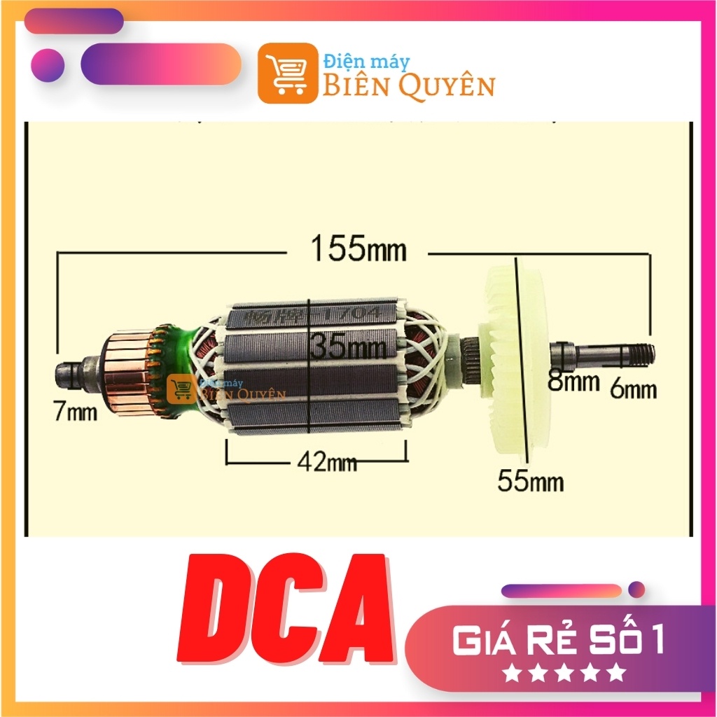 Roto Ruột Máy Mài 6-100 DCA Hàng Chính Hãng Độ Bền Cao Tặng Chổi Than