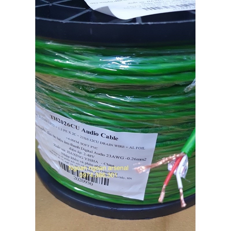 Dây tín hiệu micro nhập khẩu cuộn nguyên 100m đủ.