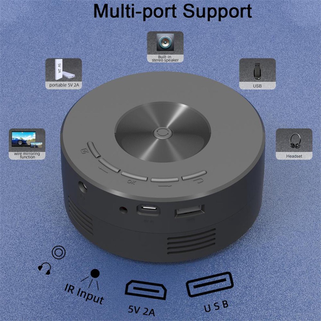 YT200 Máy Chiếu Mini Di Động Tiện Lợi Cho Bé 1080P