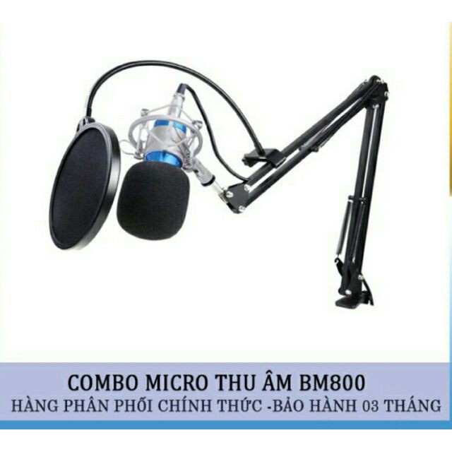 Combo micro bm800. CHÂN KẸP BÀN. MÀNG LỌC ÂM