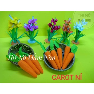 Củ cà rốt nỉ đồ dùng mầm non củ quả nỉ
