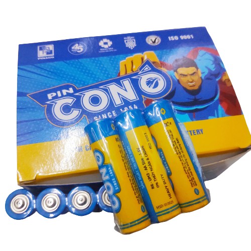 Pin Con Ó Đỏ 2A Chính Hãng 1,5V , pin Tiểu AA PINACO (1 viên)