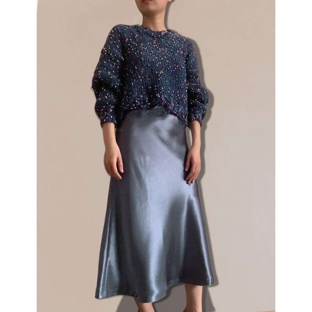 CHÂN VÁY LỤA CHỮ A MIDI | BigBuy360 - bigbuy360.vn