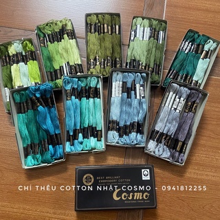 Set chỉ thêu cotton Cos.mo nhiều màu