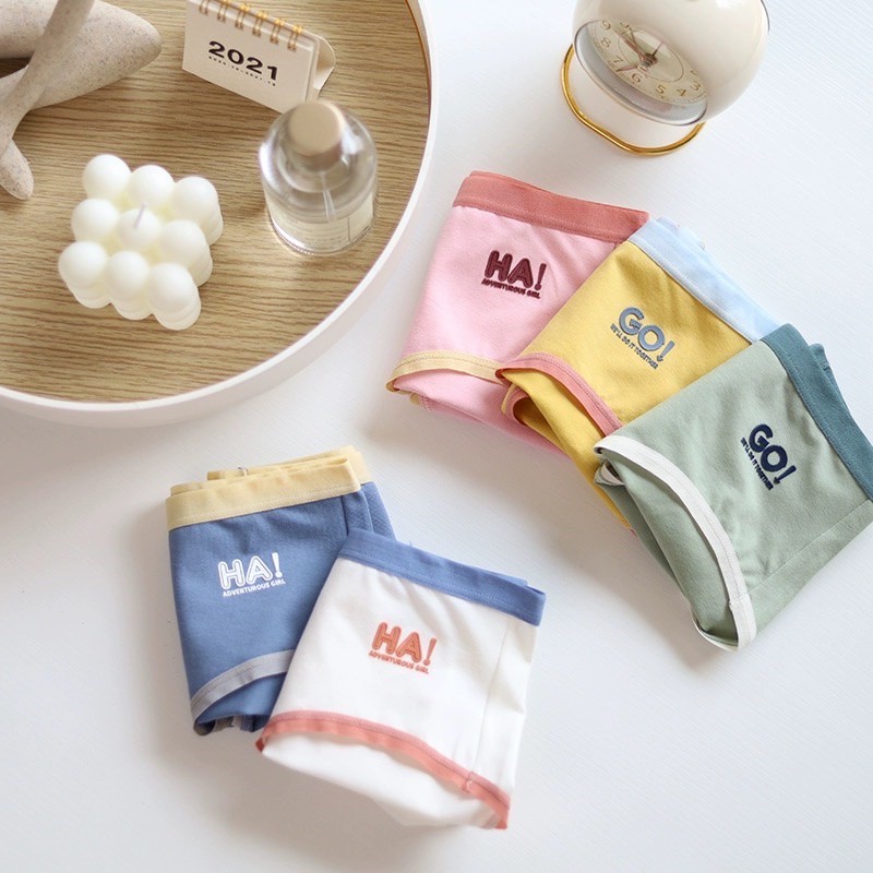 Quần Lót Nữ Cotton HaGo! Chất Siêu Mềm Mịn Màu Cute