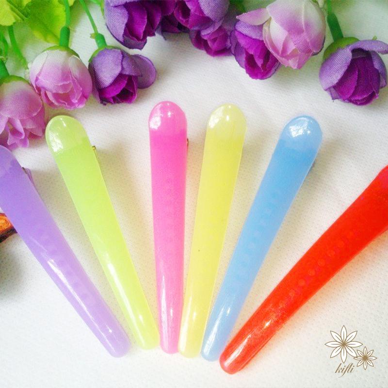 【kifli】Kẹp tóc mỏ vịt đáng yêu bằng nhựa cứng