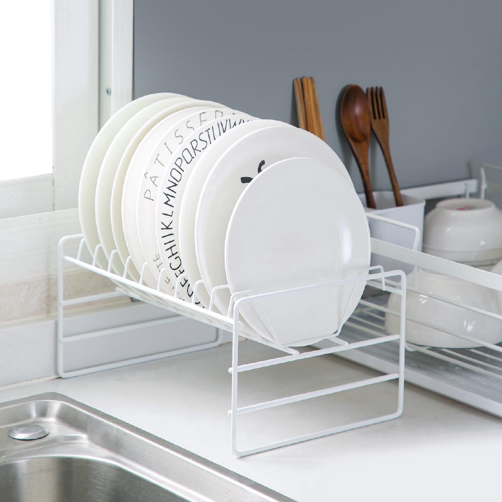 Giá Úp Chén Dĩa JUJIAJIA Bằng Sắt Có Hai Tầng Tiện Lợi Cho Nhà Bếp