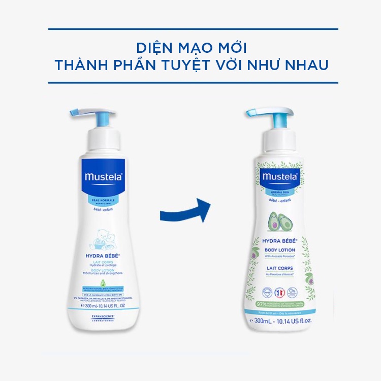 Kem Dưỡng Da Toàn Thân Cho Trẻ Sơ Sinh &amp; Em Bé Da Thường Mustela 300ml