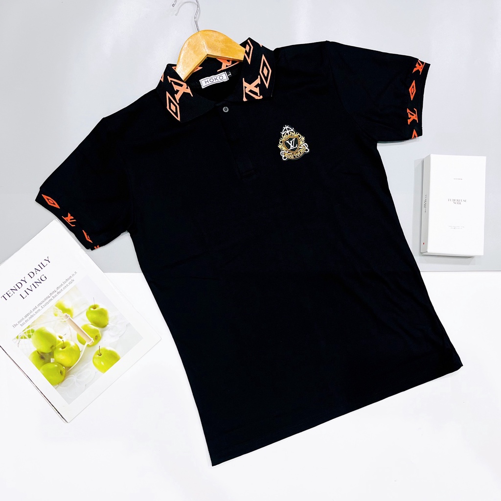 Áo thun nam ngắn tay ngắn tay cổ polo thêu logo sang trọng, vải cotton dày dặn co giãn form regular VBSHOP016