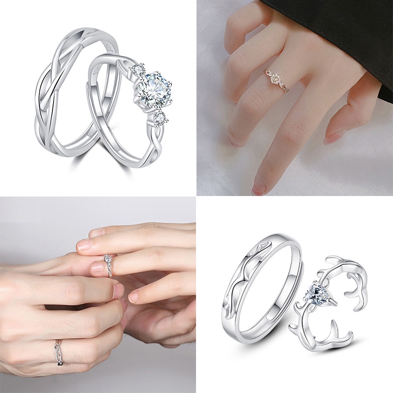 Nhẫn Thời Trang Có Thể Điều Chỉnh Phù Hợp Làm Quà Cho Cặp Đôi