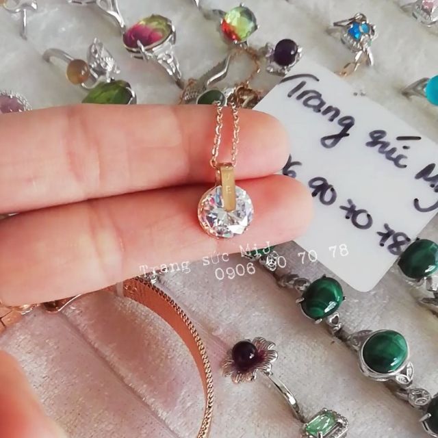 DÂY CHUYỀN TITAN ĐÁ TRÒN TRẮNG LOVE