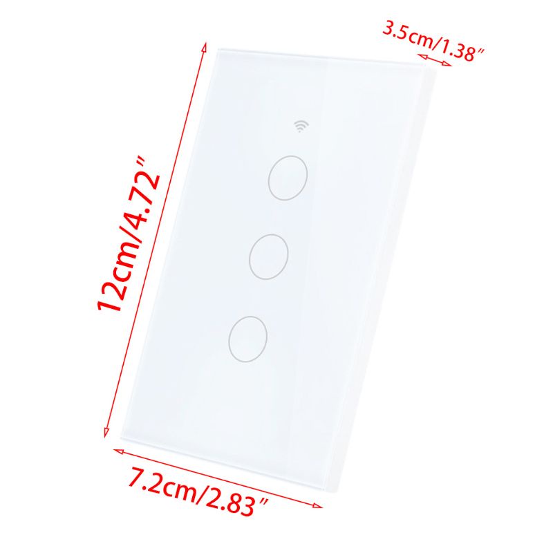Bảng Công Tắc Điều Khiển Đèn Không Dây Cảm Ứng Bằng Giọng Nói Kết Nối Wifi Cho Alexa Home 1 2 3