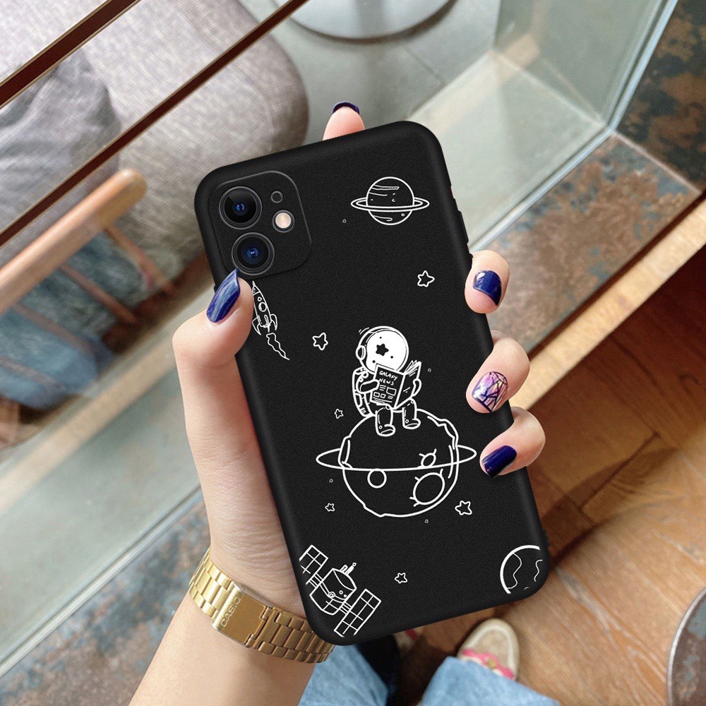 Ốp Lưng Iphone Cạnh Vuông, Bảo Vệ Camera Phi Hành Gia ip 7Plus,8plus,x,xs,xsmax,11,11promax,12,12promax,13,13promax