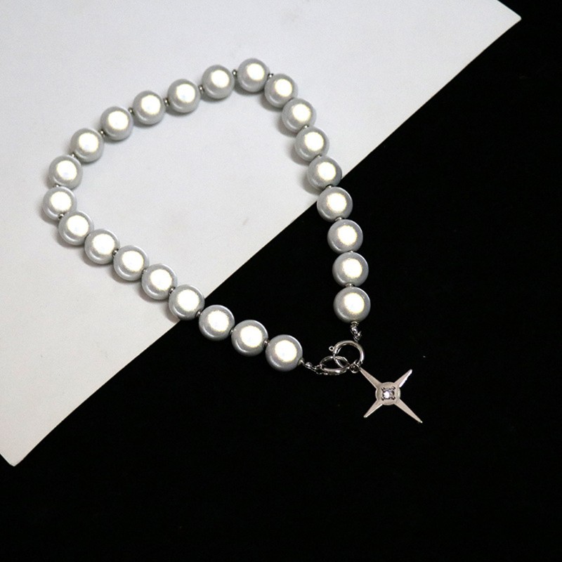 Dây Chuyền Ngọc Trai Nhân Tạo Mặt Ngôi Sao Phát Sáng