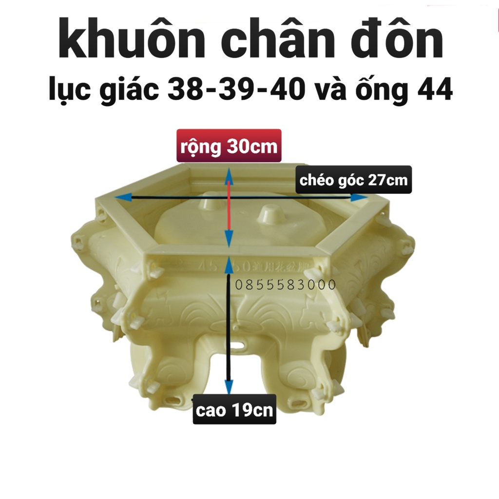 Khuôn đúc chân đôn lục giác 38 -39-40 và ống 44 [ chân đôn]