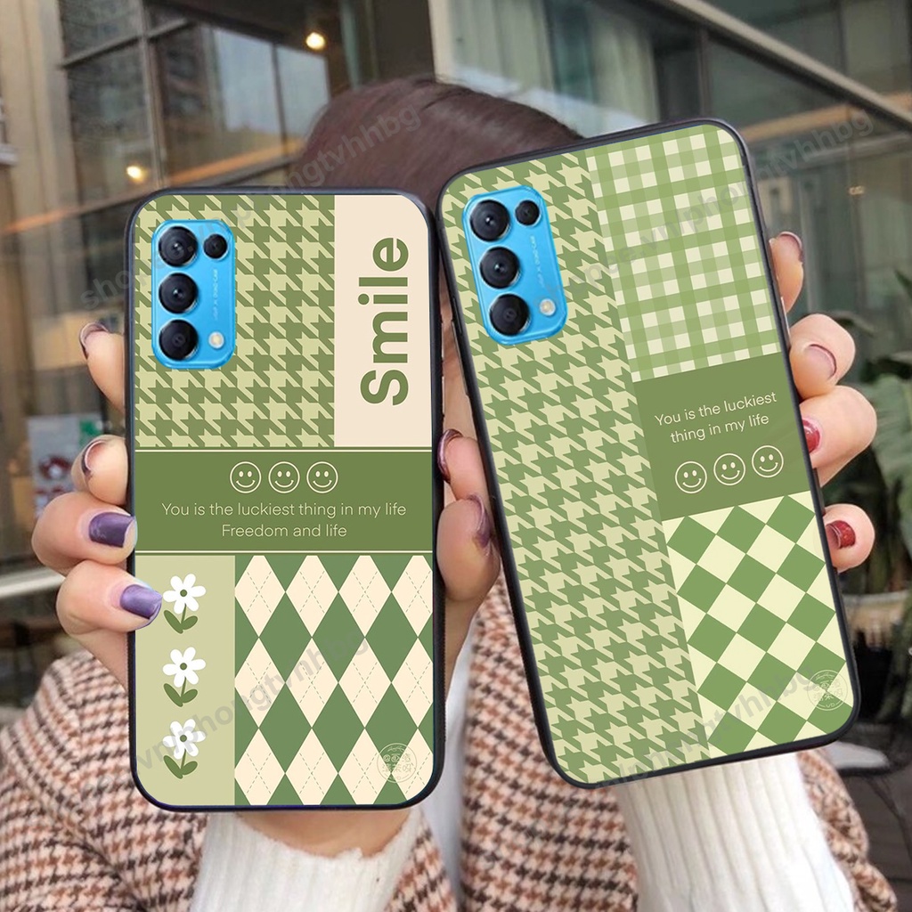 Ốp lưng Oppo Reno5 4G / Reno5 5G / Reno 5 trái tim gấu thể thao , smile mặt cười cực cute
