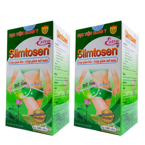 Viên uống giảm cân Slimtosen Extra Học viện quân y Việt Nam 100 viên/ Hộp