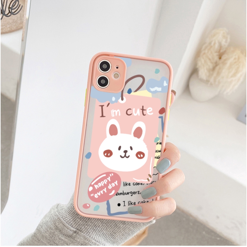 Ốp iphone - Ốp lưng viền nhám Gấu thỏ i'm cute 6s/6splus/7/8/7plus/8plus/x/xs/xs max/11/11promax - Awifi Case U5-18 | BigBuy360 - bigbuy360.vn