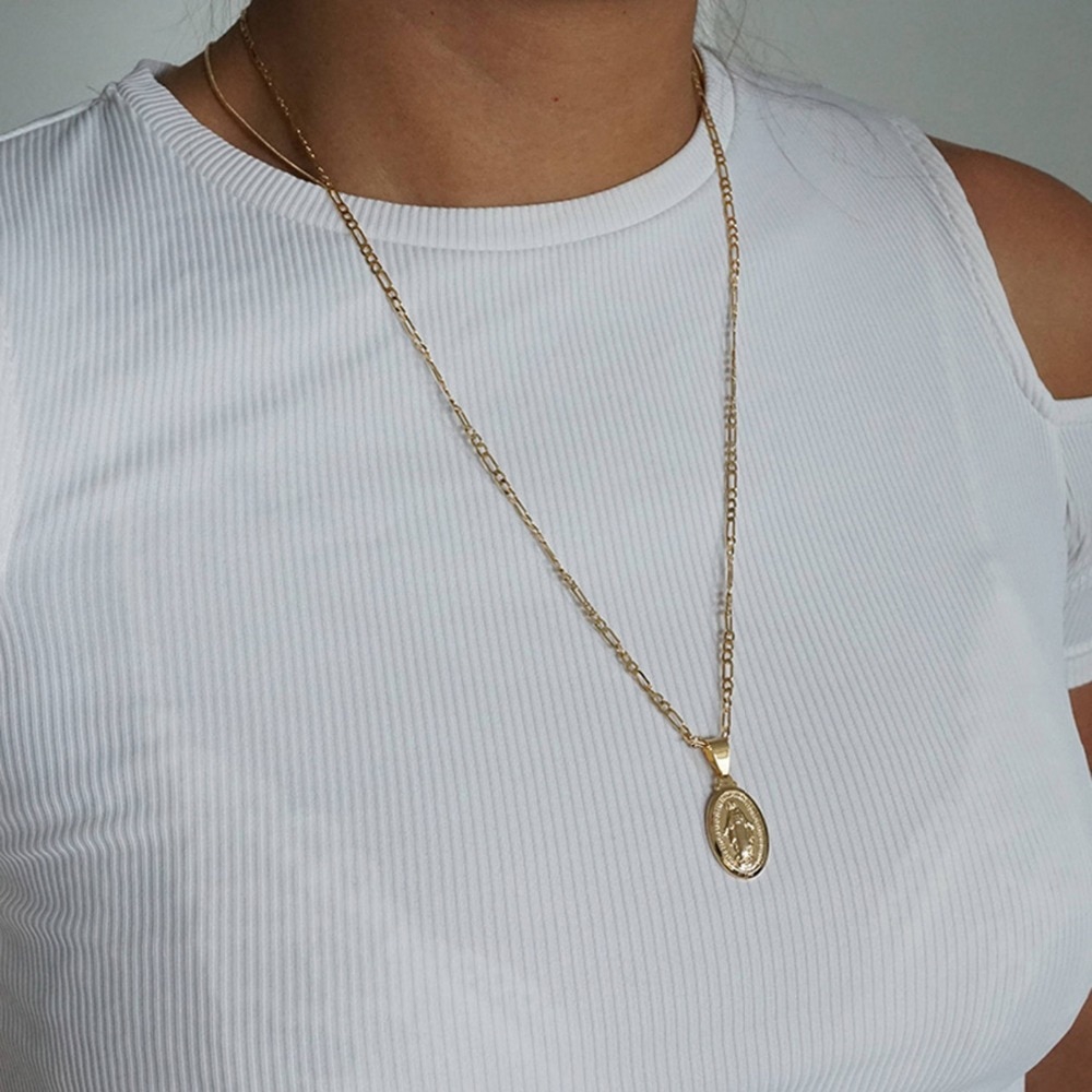 Dây Chuyền Nhiều Lớp Mặt Đồng Xu Thời Trang Unisex