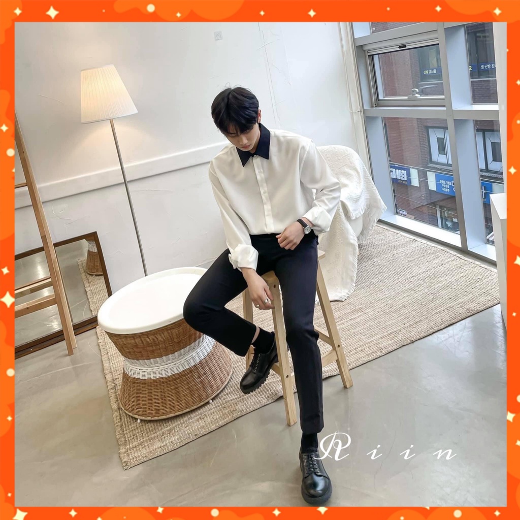 Áo sơ mi nam phong cách cổ điển nhẹ nhàng 2022