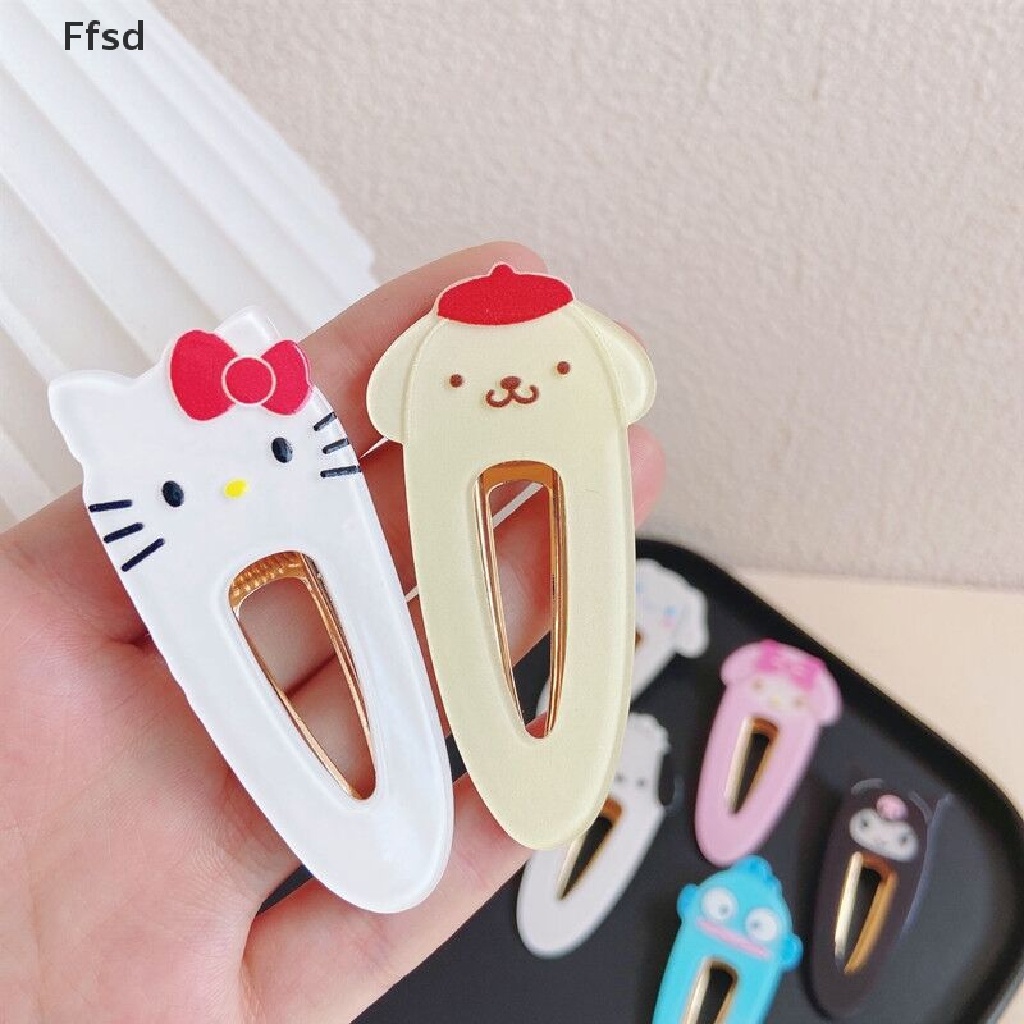 SANRIO Kẹp Tóc Hình Melody Cinnamoroll Hello Kitty Hoạt Hình