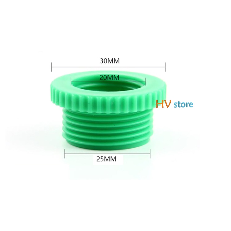 Đầu chuyển ren trong 27 sang 21 (3/4 sang 1/2) - Nhựa pvc - HV Store 034