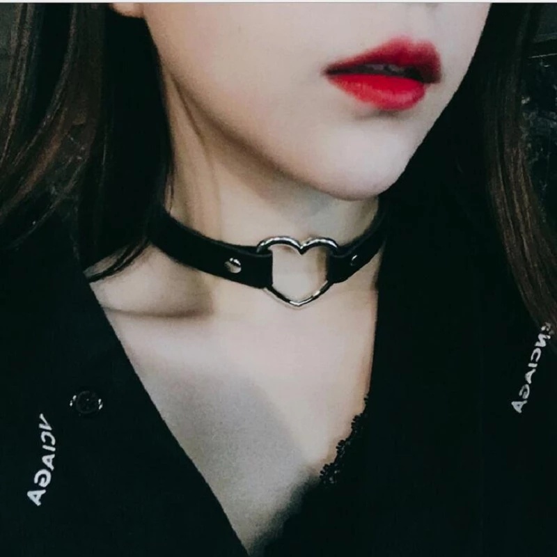 Vòng Cổ Choker Da Pu Phong Cách Gothic