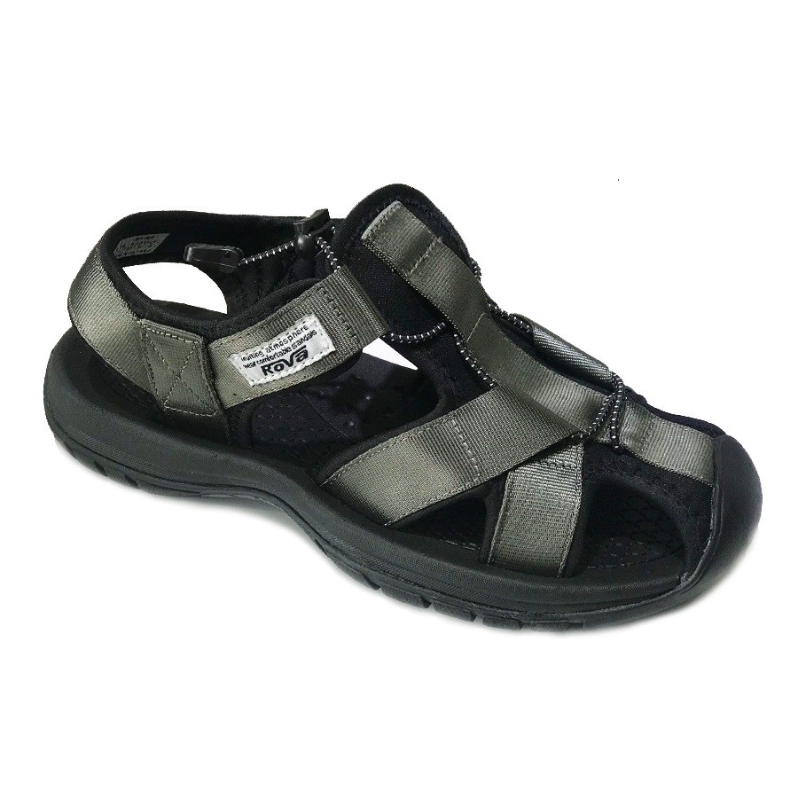 [Mua Kèm Áo Thun 0Đ] Giày Sandal Nam Bít Mũi Đế Đúc Hiệu Rova - RV626 Xám